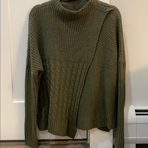 Beautiful olive green, open front sweater